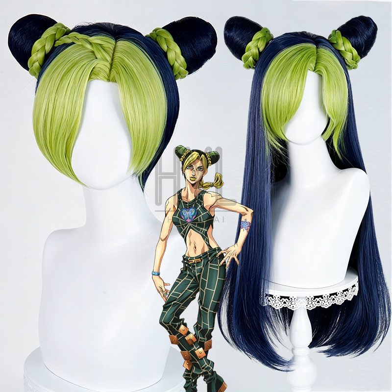 Men'S Yellow Accessories - Perruque de Cosplay Anime JOJO Jolyne