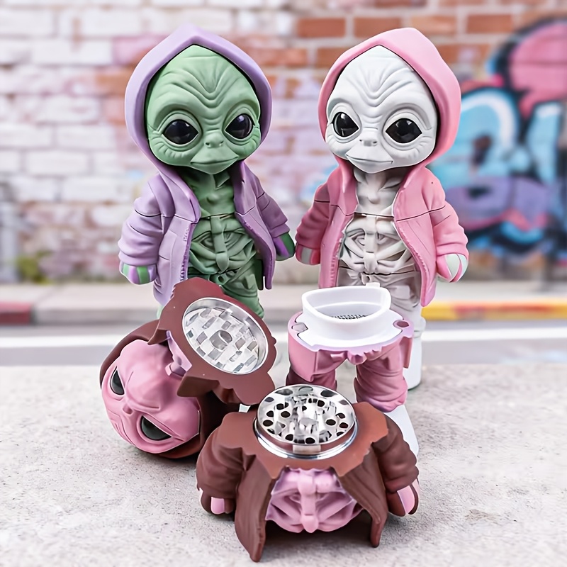 Men Accessories To Gift - Moulin à herbes amusant Alien, broyeur
