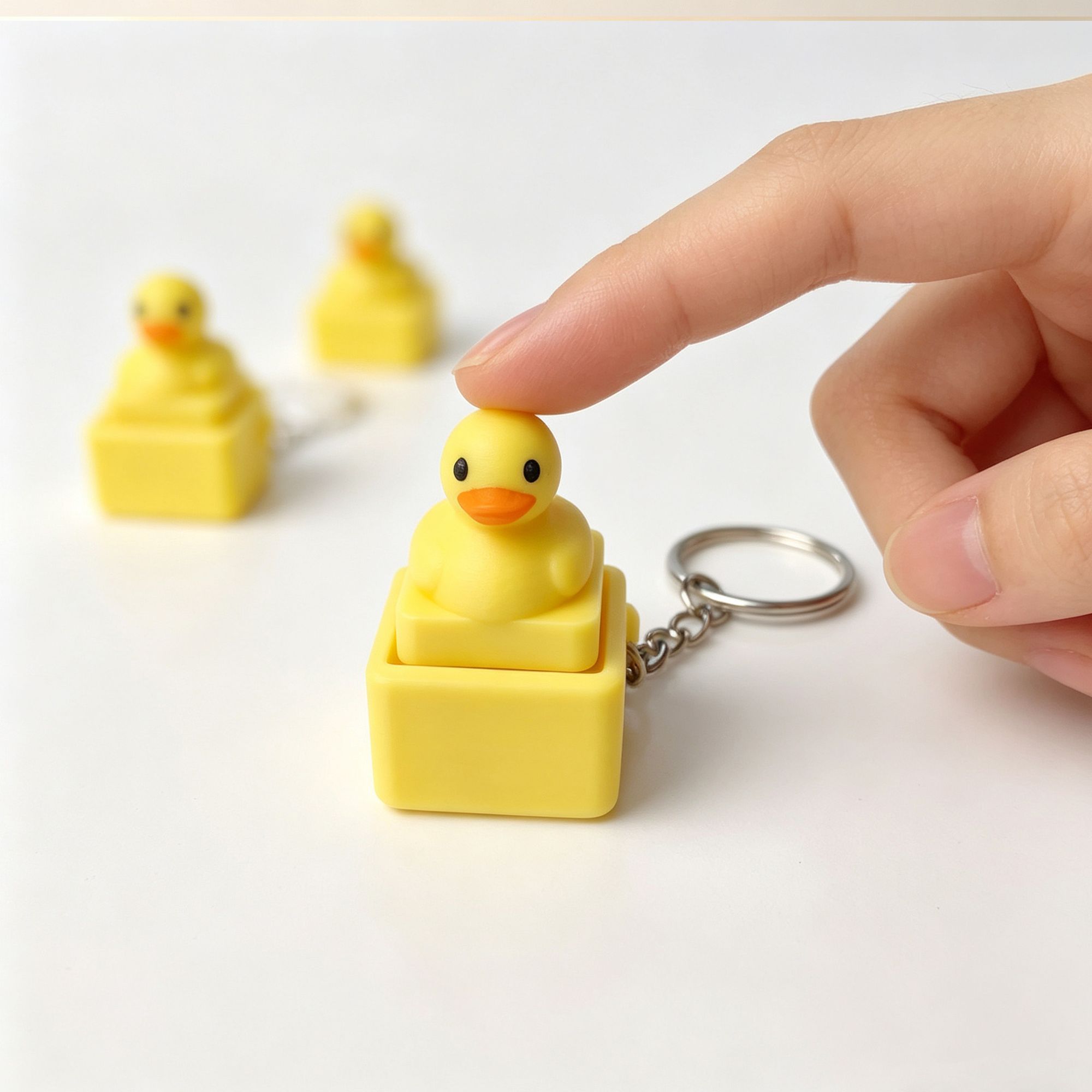 Men'S Yellow Accessories - Porte-clés Canard Jaune Mignon à Pression,