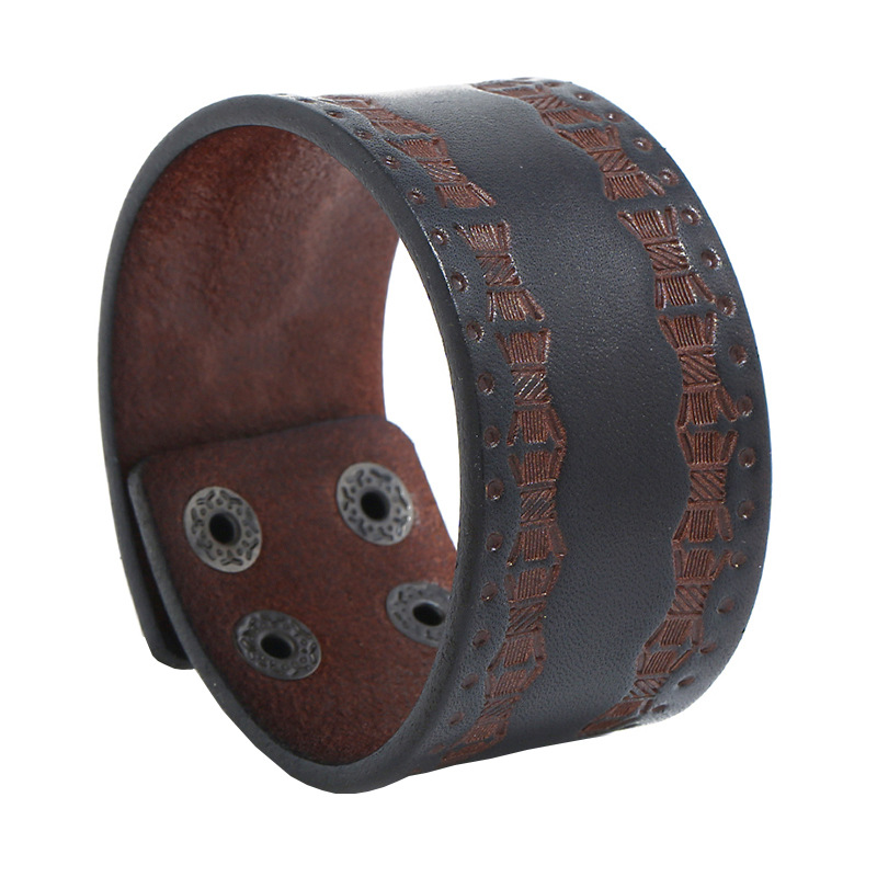 Men Accessories Pk - Bracelet Punk Vintage pour hommes, manchette