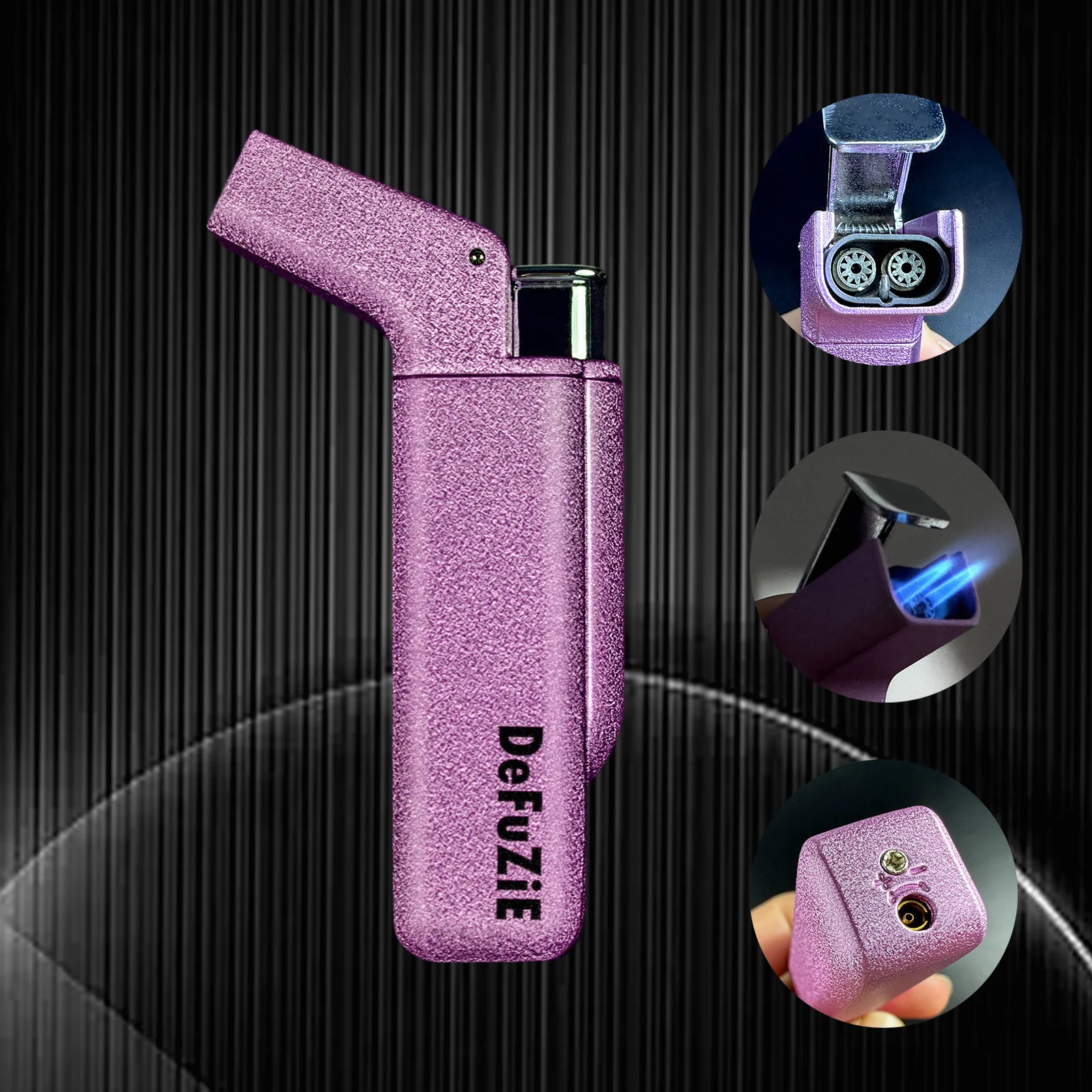 Men Accessories Pk - Briquet torche DefuZiE, résistant au vent,