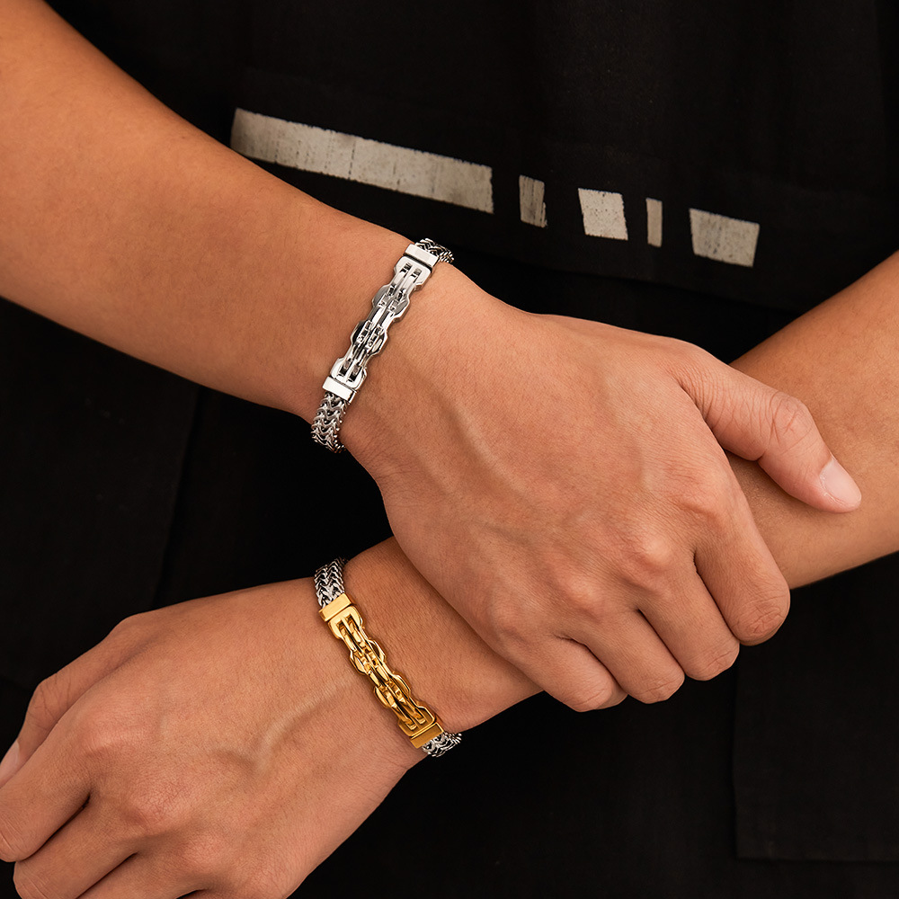 Men Accessories Pk - Bracelet en acier inoxydable pour homme,
