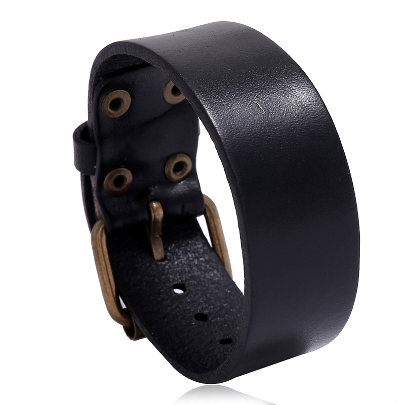 Men Accessories Pk - Bracelet minimaliste Vintage en cuir véritable