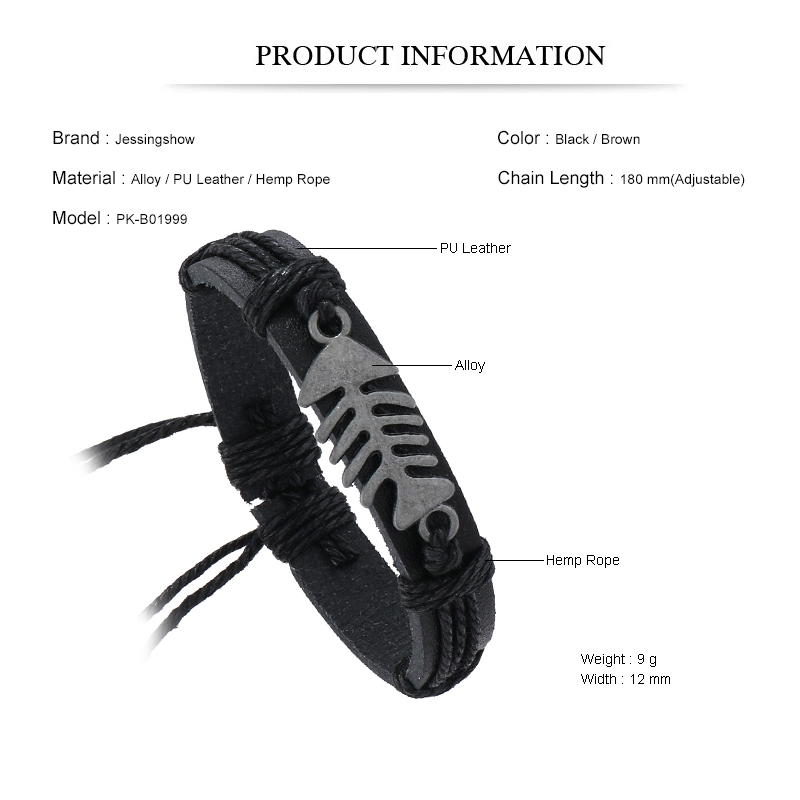 ChimRetro-Bracelet en arête de - Men Accessories Pk avis et prix