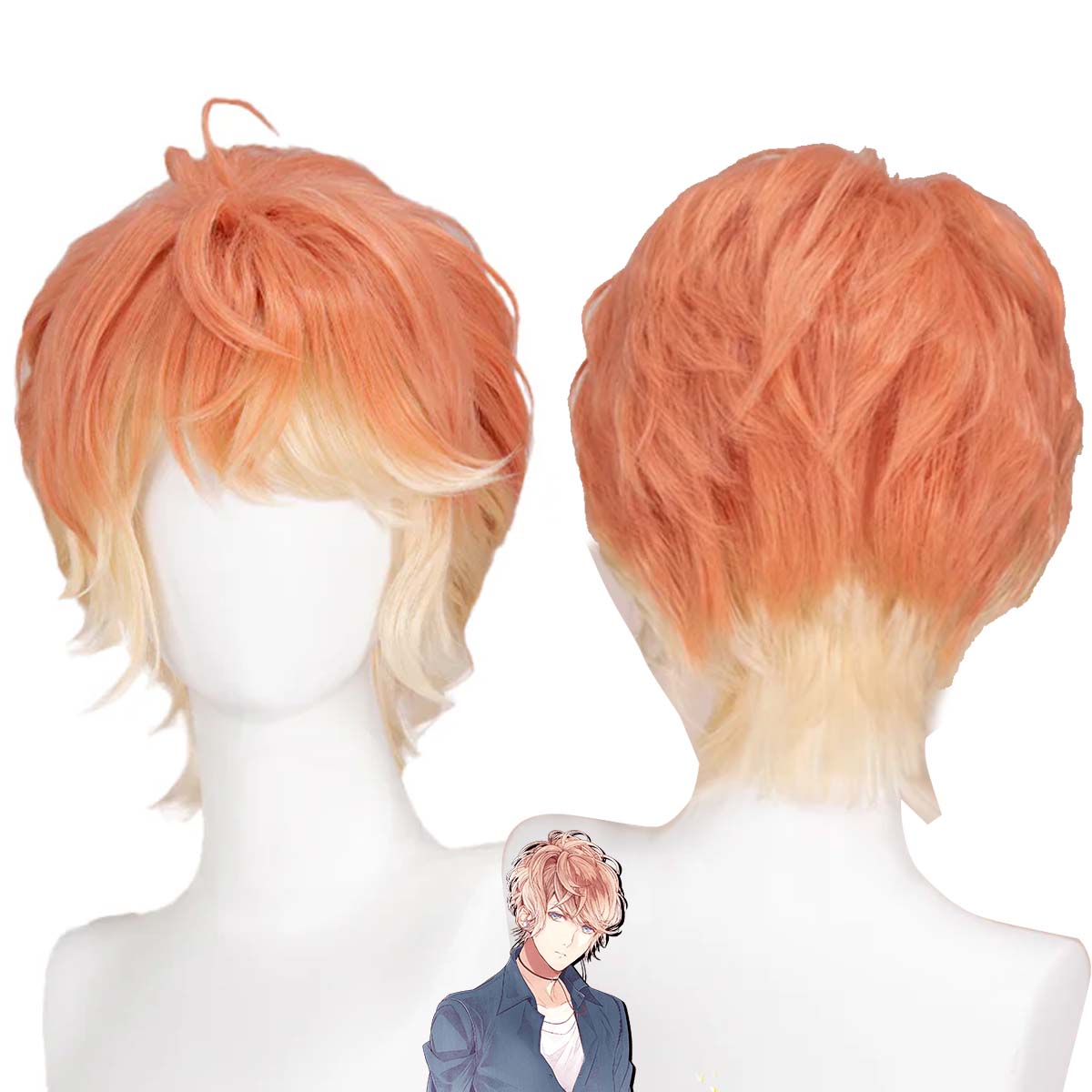 Perruque courte à cheveux oran - Men'S Yellow Accessories avis et prix