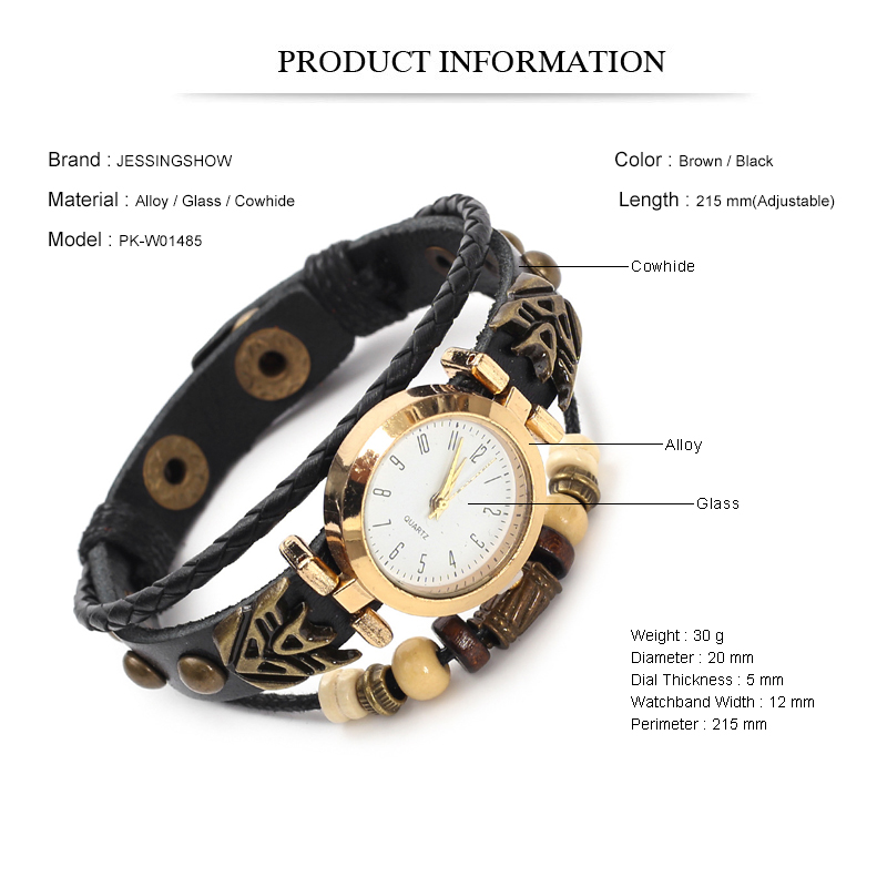 Montre à quartz en cuir vintag - Men Accessories Pk avis et prix