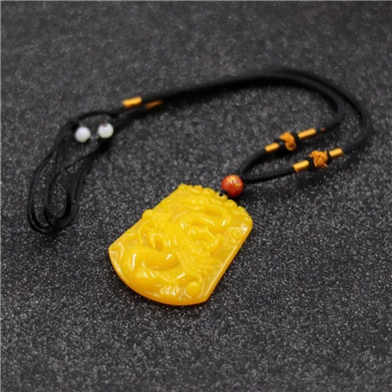Pendentif Dragon Jade jaune ch - Men'S Yellow Accessories avis et prix