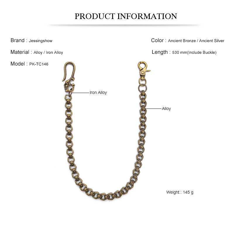 Chaîne de crâne en métal gothi - Men Accessories Pk avis et prix