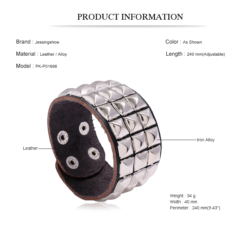 Bracelet de motard à rivets ca - Men Accessories Pk avis et prix