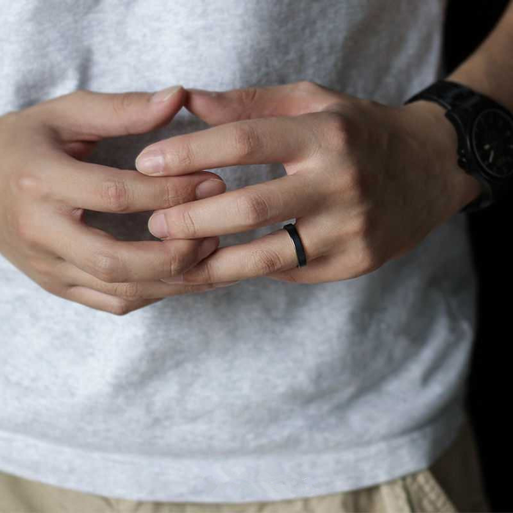 Bague en céramique noire mate  - Men Accessories Shop avis et prix